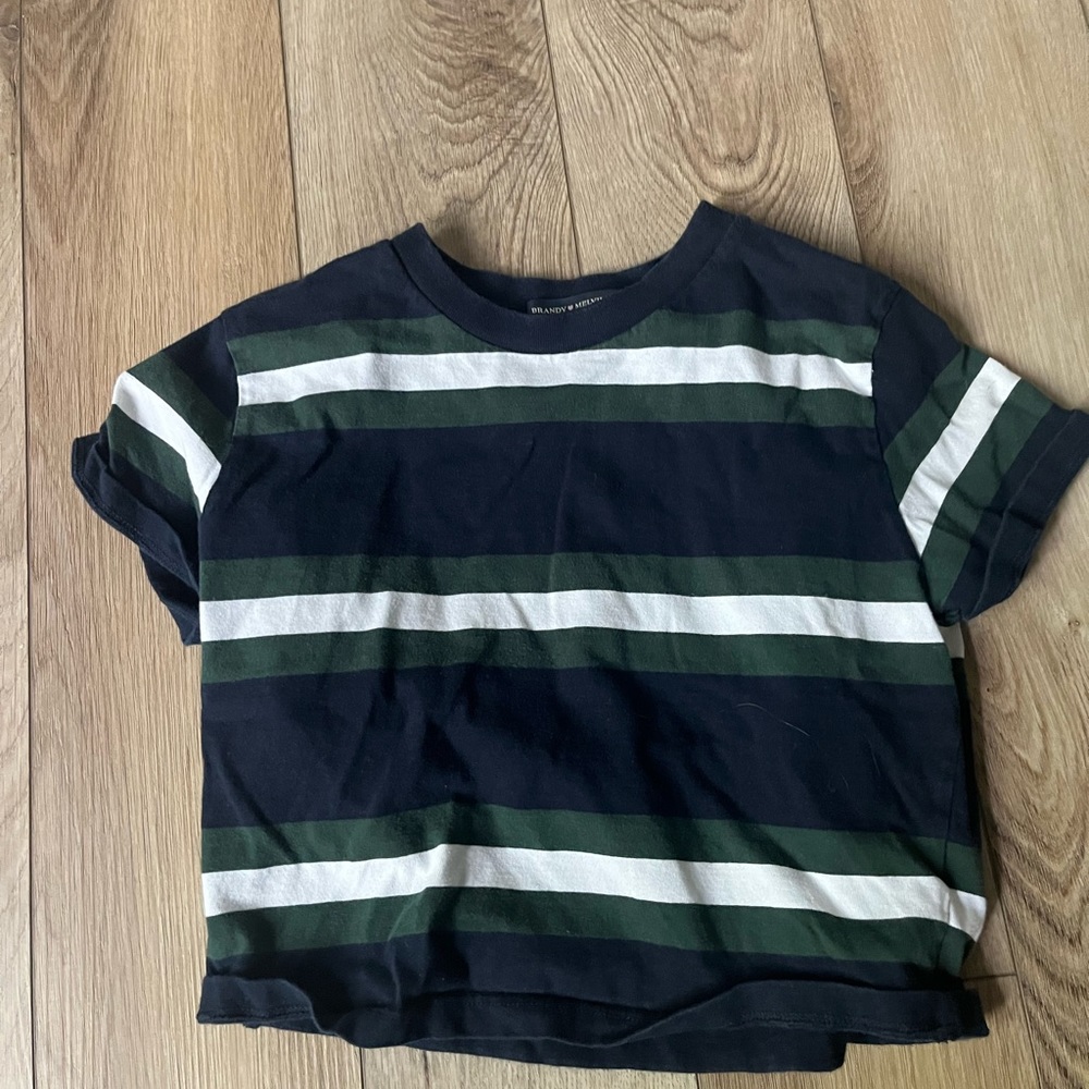 Brandy Melville Striped Cropped Tshirt